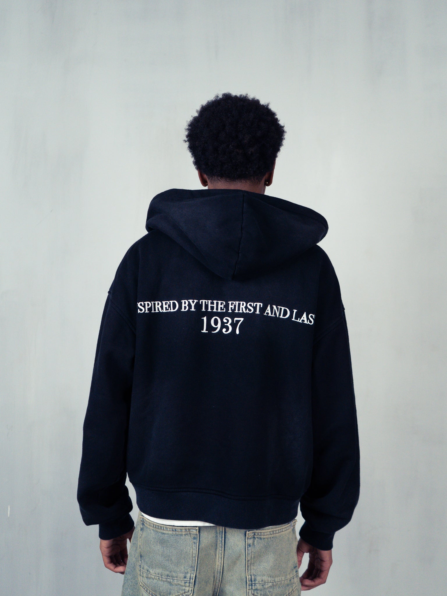 “Washed Black” Zip-up