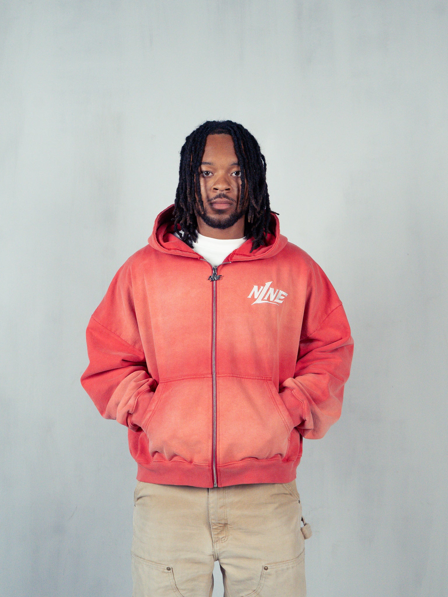 “Faded Red” Zip-up