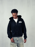 “Washed Black” Zip-up